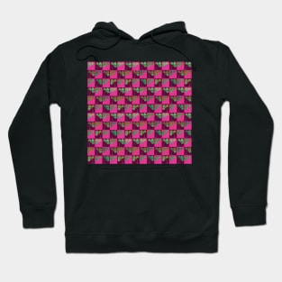 Red clover checkerboard Hoodie